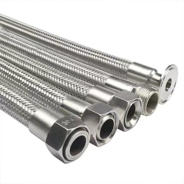 Threaded metal hose
